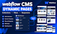 webflow cms dynamic website dynamic pages collection filters seo setup plus