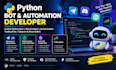 build python bots telegram, discord bots trading bot web scrapers ai automation