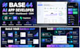 develop base44 ai saas web apps, mobile apps, CRM and mvp