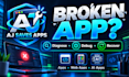 diagnose, debug, and save broken apps, web apps, and ai apps