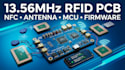 design 13 56mhz rfid pcb, nfc reader, antenna nodes, mcu and embedded firmware