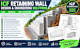 do icf retaining wall design, wall calculations, hillside foundation,