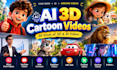 create 3d ai cartoon video animation for youtube channel
