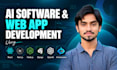 build ai website and software development, ai chatbot as full stack ai developer