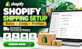 setup shopify shipping rates, zones and profiles