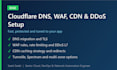 set up cloudflare dns waf CDN and ddos protection for your domain