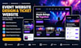 design event website, ticket website, event management website, sales website