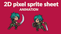design 2d sprite sheet, pixel art, sprite sheet animation