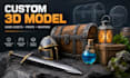 create custom 3d maya model and game ready 3d assets game props