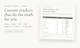 custom google sheets, excel trackers