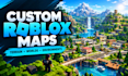 create custom roblox map, terrain game environment and 3d model