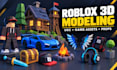create custom roblox 3d models, game assets, props and roblox ugc accessories