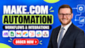 build make com automation, api in integrations, workflows and scenarios
