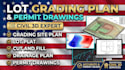 do lot grading plan, cut and fill, drainage, permit drawings in civil 3d
