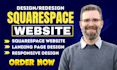 do squarespace website development, design redesign squarespace website