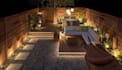 design 3d landscape visualization, backyard patio render, rooftop garden