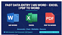 be your expert virtual assistant for data entry, excel and pdf to word