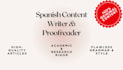 write, proofread, and edit high quality articles in spanish