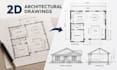 draw 2d floor plans, elevations and sections from sketches or pdfs