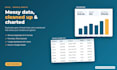 clean up your excel or google sheets data and build a dashboard