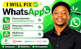 fix whatsapp number formatting errors, message delivery failures, webhook fixing