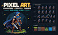 do 2d pixel art character pixel animation pixel sprite sheet tileset