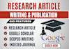 write and publish research article in top index journal