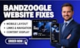 fix bandzoogle website issues and improve your mobile layout