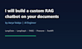 build a custom rag chatbot on your documents with langchain