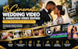 create cinematic wedding video animation video editing for weddings events