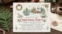 draw christmas card, invitation with watercolor