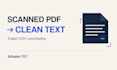 convert clear english scanned PDF to proofread text with ocr
