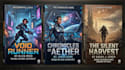design a sci fi fantasy book cover design that sells
