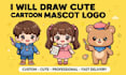 draw cute cartoon character and mascot design