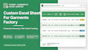 create garment  production planning excel sheet