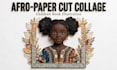 create african paper cut collage illustrations