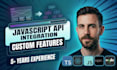 add javascript functionality and API integration to your website