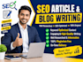 writing articles and blogs