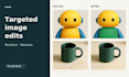 recolour selected areas and remove simple objects from ai images