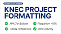 edit knec final project apa 7th plagiarism removal