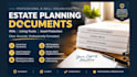 create and organize living trust, will and estate planning document