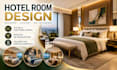 create modern hotel room interior design and 3d concepts