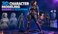 design 3d character game modelling, 3d rigging, 3d sculpting in blender