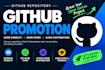 design flyer for github promotion service, usa github repo, ai github project