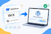 build, redesign, clone or convert webflow, squarespace, wix to wordpress