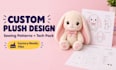 create custom stuffed animal plush toy sewing patterns tech pack ai design