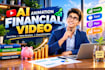 create ai financial animation and finance videos for youtube