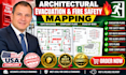 design architectural emergency evacuation map and fire safety plan