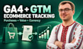 set up ga4 ecommerce purchase tracking with GTM