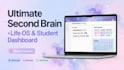 create a aesthetic notion template, second brain, life os, student dashboard